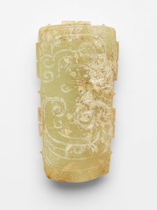 Vedhæng (pei) i form af en drage af Western Zhou Dynasty Chinese School