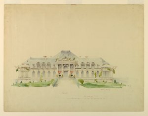 Front elevation af Newport Country Club, Harrison Avenue, Newport, Rhode Island