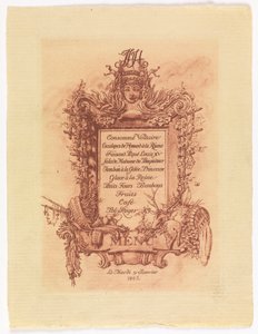 Menu til bal givet af James Hazen Hyde, 31. januar 1905