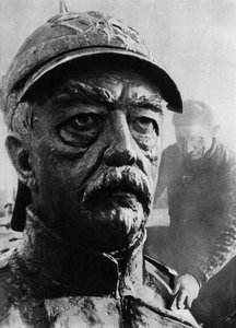 Skulptur af Otto von Bismarck, preussisk statsmand fra det 19. århundrede, 1937.
