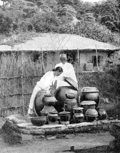 Hvidklædte indbyggere i Korea, 1936.