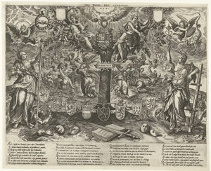 Pagtens træ, 1578 Pagternes træ / Arbor Pacis (titel på objekt) af Wierix