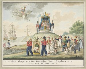 Napoleons eksil til Elba, 1814 AFOGT Van Menschen Beul Napoleon Uijt France (titel på objekt) af Wijnand Esser (attributed to)