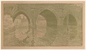 Bro i Mechelen (original titel) af Wijnand Otto Jan Nieuwenkamp (signed by artist)