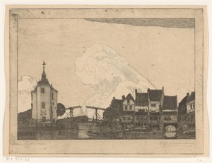 Havn i Enkhuizen (original titel) af Wijnand Otto Jan Nieuwenkamp (signed by artist)