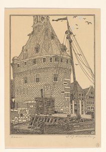 Hovedtårnet i Hoorn af Wijnand Otto Jan Nieuwenkamp (signed by artist)