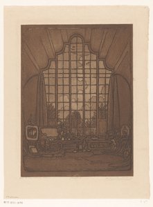 Interiør af Wijnand Otto Jan Nieuwenkamps studie på Het Marken i Edam I mit studie, Edam (original titel) af Wijnand Otto Jan Nieuwenkamp (signed by artist)
