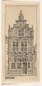 Facade af Edams Museum Facade af Edams Museum (original titel) af Wijnand Otto Jan Nieuwenkamp (signed by artist)