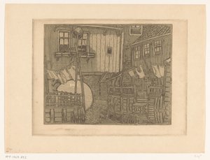 Huse på havnen i Enkhuizen Kvarter i Enkhuizen (original titel) af Wijnand Otto Jan Nieuwenkamp