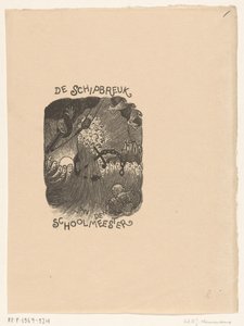 Design af titelblad til: Skolemesteren, Skibsvraget af Wijnand Otto Jan Nieuwenkamp