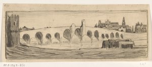 Romeinse brug over Guadalquivir i Cordoba Brug te Cordova (original titel) af Wijnand Otto Jan Nieuwenkamp