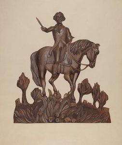 George Washington til hest, ca. 1938. af Wilbur M Rice