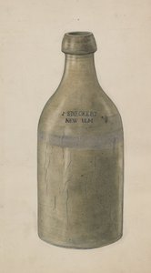 Stentøjsølflaske, ca. 1938.