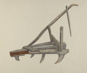 Træharve eller kultivator, ca. 1937. af Wilbur M Rice