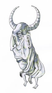 Fantasyvæsen med horn af Wildemar Doomgriever