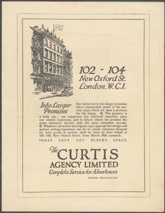 Curtis Advertising Agency, 1920