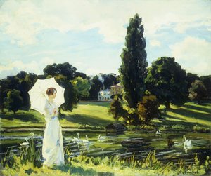 Lynne Fontanne ved Themsen af Wilfred Gabriel de Glehn