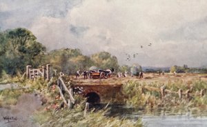 Høslæt (farvelitografi) af Wilfrid Williams Ball