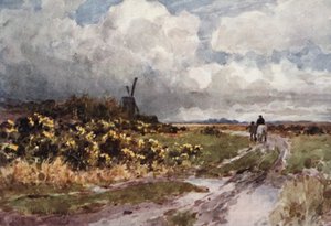 På vej til Sutton (farvelitografi)
