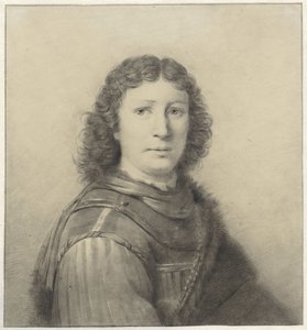Portræt af en ung mand med krave og kæde af Wilhelm Adrian Netscher