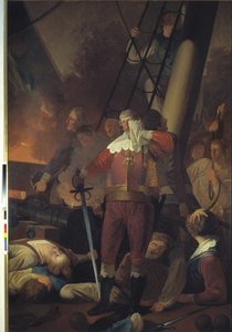 Christian IV på "Trefoldigheden" i slaget på Koldberger Heide 1644 af Wilhelm Bendz