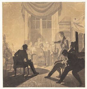 Et tobaksselskab. Justitsråd Jürgensens søndagsselskab af Wilhelm Bendz