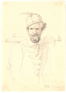Selvportræt med tornyster af Wilhelm Bendz