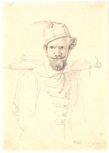 Selvportræt med tornyster af Wilhelm Bendz
