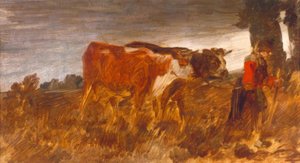 Bondekone med køer af Wilhelm Busch