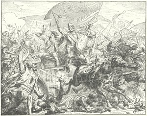 Den tjekkiske general og hussitleder Jan Zizka i kamp af Wilhelm Camphausen