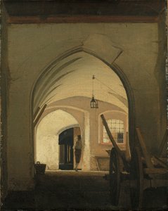 A Coach House, Partenkirchen af Wilhelm Ferdinand Bendz