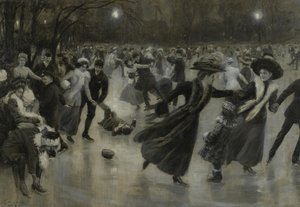 Fest på isen, 1909 af Wilhelm Gause