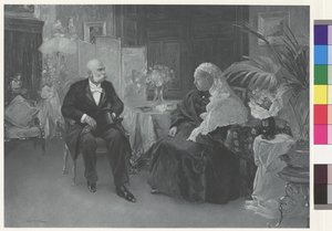 Dronning Victoria og kejser Franz Joseph på Hotel du Cimiez i Nice af Wilhelm Gause