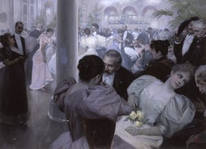 Reunion im Kurhaus (bal i spahuset) af Wilhelm Gause