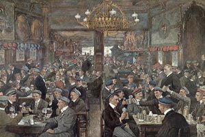 Studenterbrasseriet i Thuringer Hof i Leipzig, ca. 1900