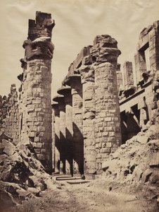 Udsigt over Karnak-templet, Hypostyle Hall af Wilhelm Hammerschmidt