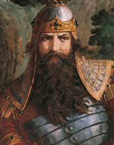 Gunther, konge af Bourgogne, ca. 1882-83 (vægmaleri)