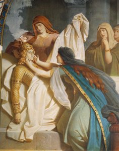 Sigurds død, fra Sigurd Sagaen, Nedre Sal, ca. 1882-83 (vægmaleri)