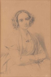 Portræt af komponisten Fanny Hensel født Mendelssohn 1805-1847, 1847. af Wilhelm Hensel