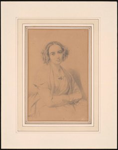 Portræt af komponisten Fanny Hensel født Mendelssohn 1805-1847, 1847. af Wilhelm Hensel