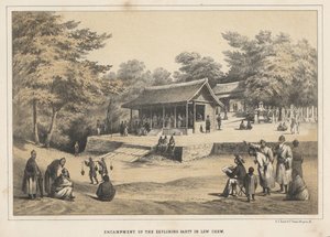 Udforskningspartiets lejr i Lew Chew, 1855 af Wilhelm Joseph Heine
