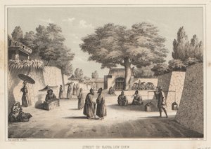 Gade i Napha, Lew Chew, 1855 af Wilhelm Joseph Heine