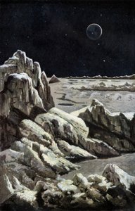 Månelandskab, ca. 1880 (kobberstik)
