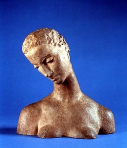 Hoved af en kvinde (terracotta)