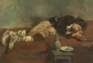 Savoyard Boy Sleeping, 1869 (panel) af Wilhelm Maria Hubertus Leibl