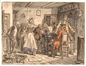"Collegium politicum". (Den politiske kandestøber) af Wilhelm Marstrand
