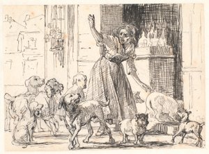 De påtrængende bejlere af Wilhelm Marstrand