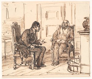 Diskussion mellem to velærværdigheder af Wilhelm Marstrand