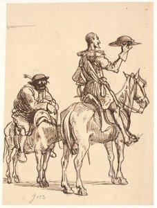 Don Quixote betragter sin hjelm af Wilhelm Marstrand