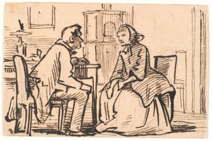 Enkens besøg af Wilhelm Marstrand